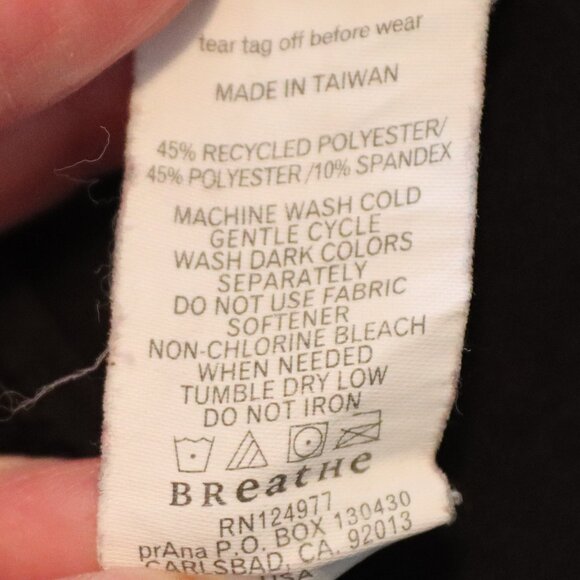 Prana Black Long Sleeve Dress V-Neck with Retro Circle/Oval Design Large - Picture 3 of 13